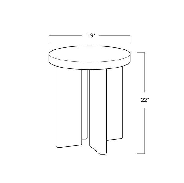 Fraya Round White Oak Side Table - Live from Detroit™